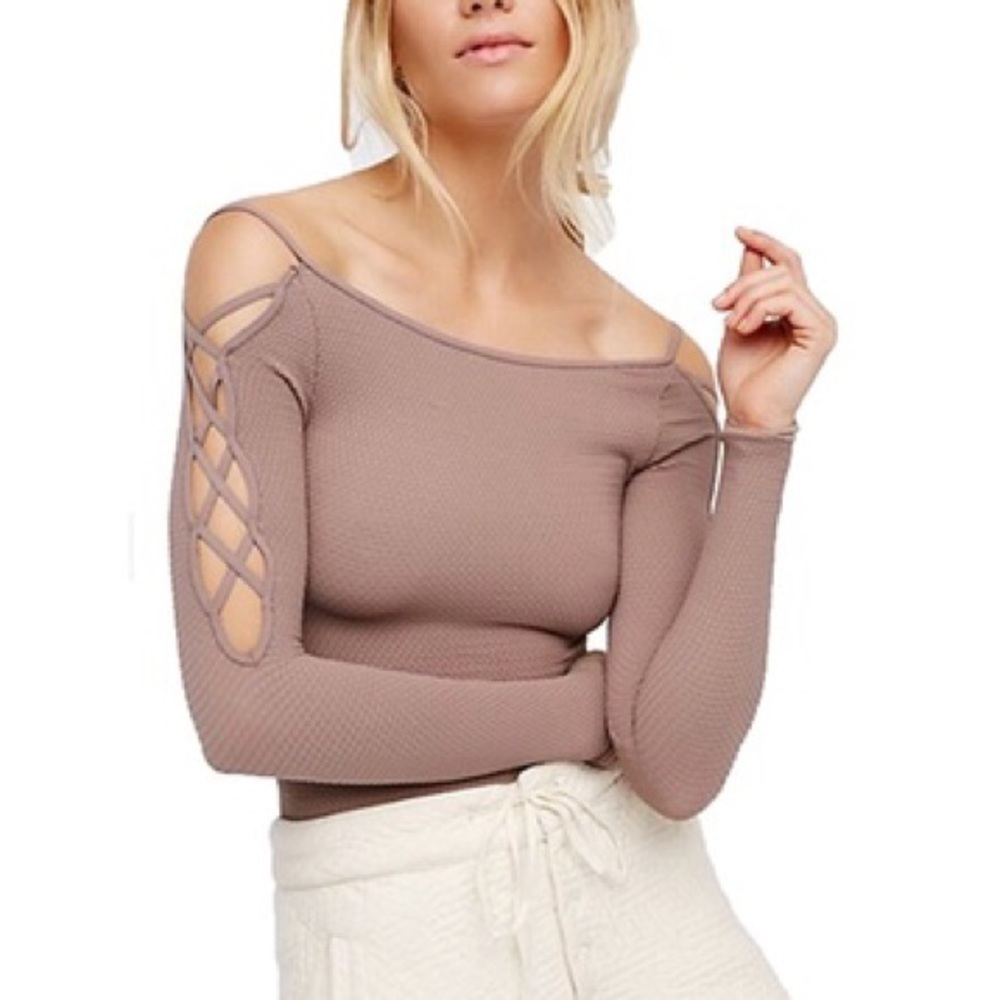 Free People Seamless Cross Shoulder Top